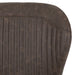 Close-up of brown leather dining chair 