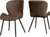 Brown Faux Leather dining chairs