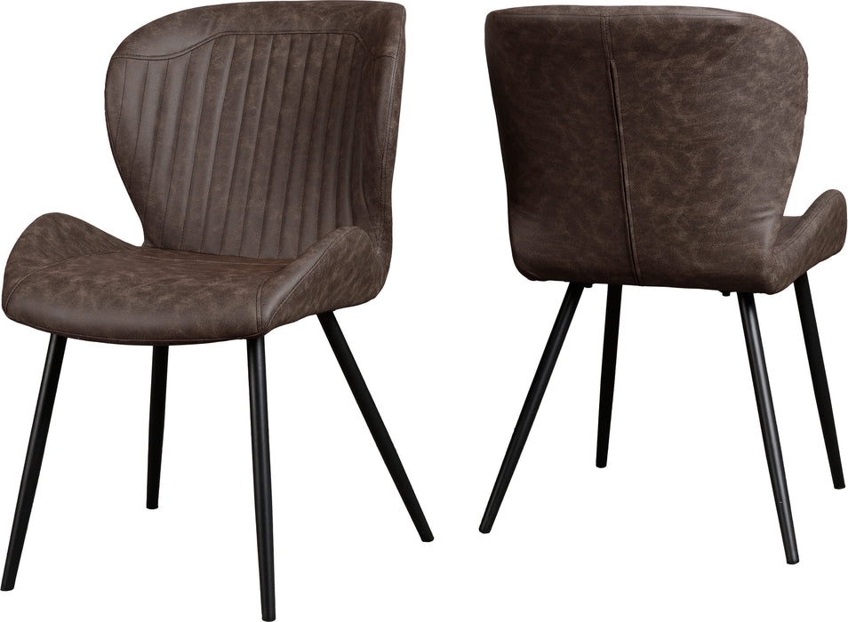 quebec dining chair brown x 2 