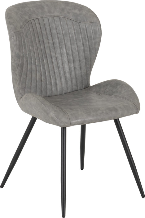 Grey Faux Leather Chair