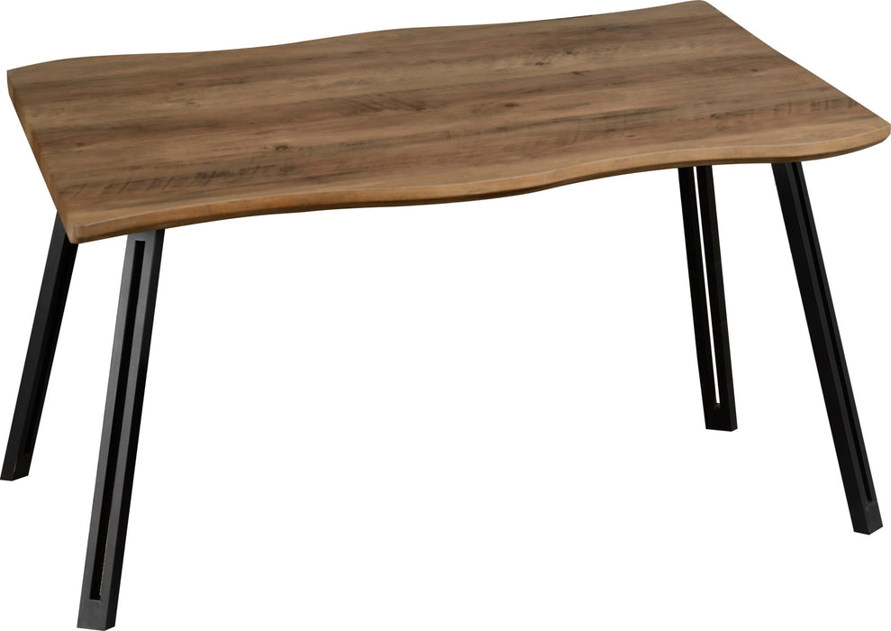 Quebec Wave Edge Dining Table Medium Oak Effect