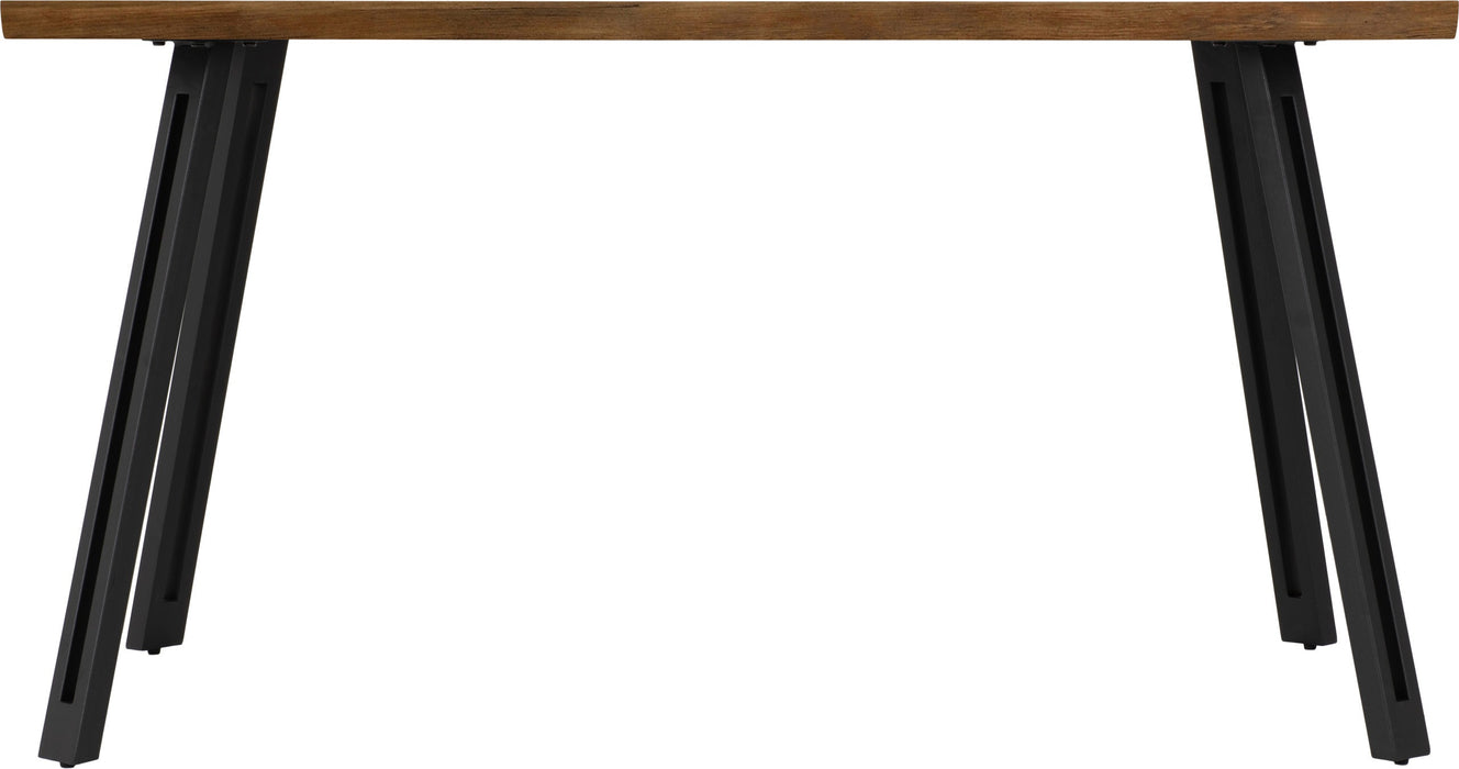 quebec dining table wave edge medium oak effect