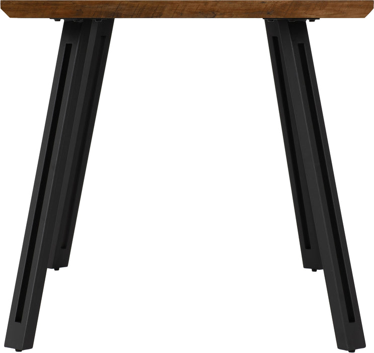 Quebec Wave Edge Dining Table - Medium Oak Effect/Black