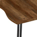 close up edge wave dining table oak wood