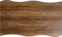 quebec wave edge dining table top view