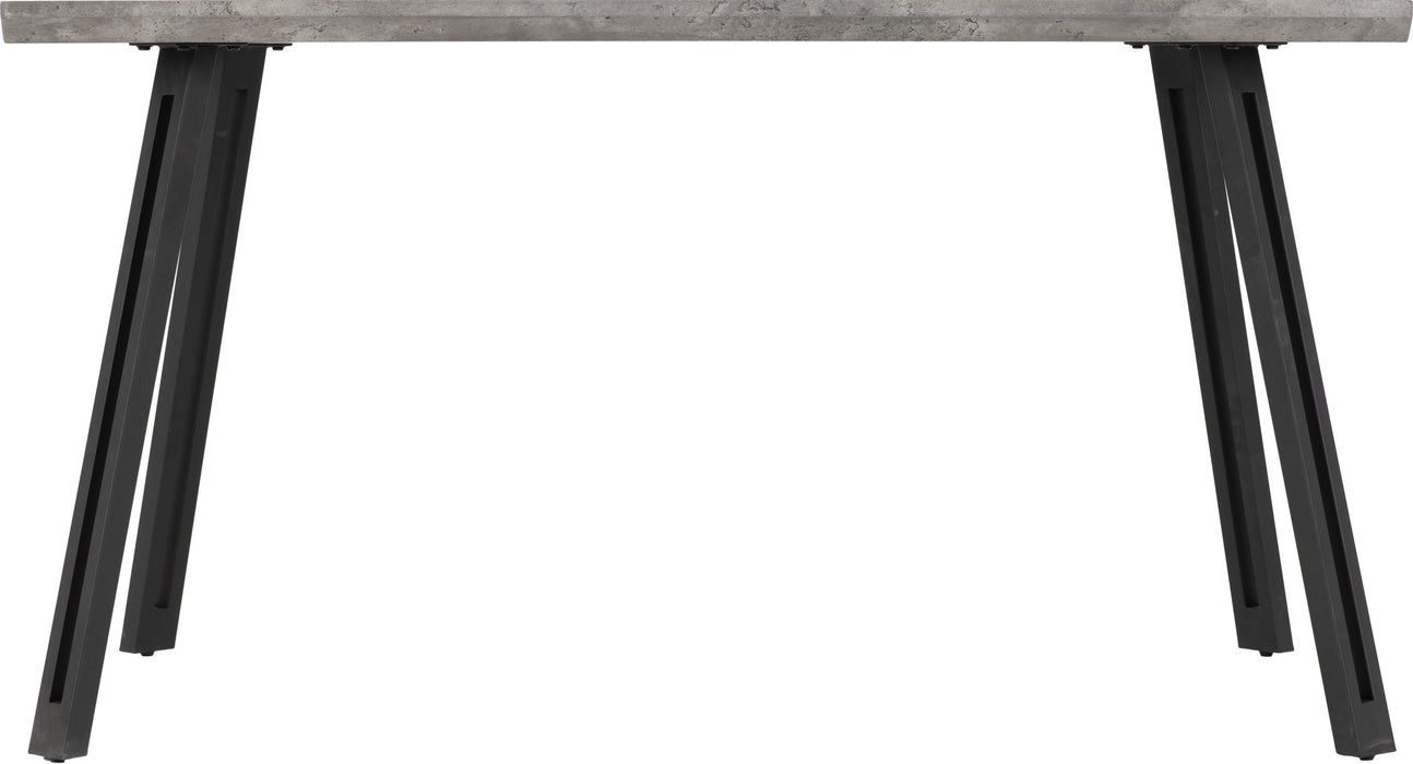 quebec wave edge table grey wood concrete effect