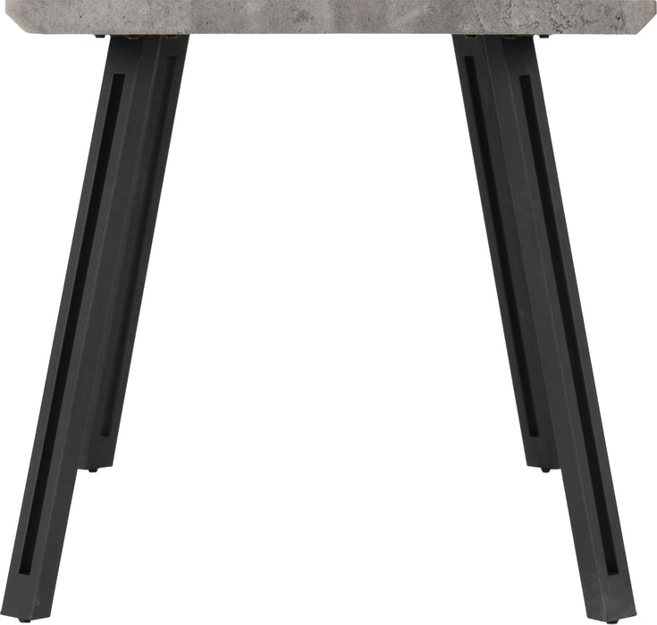 quebec wave edge dining table small concrete effect small