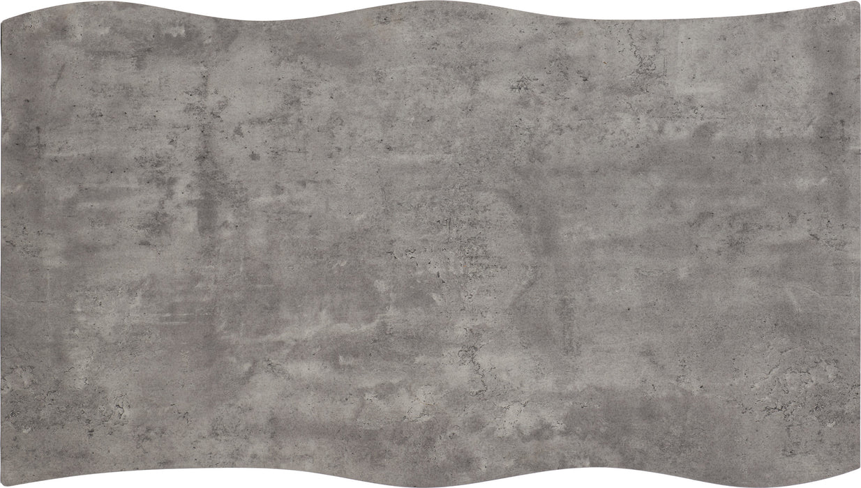 wave egde concrete effect table 