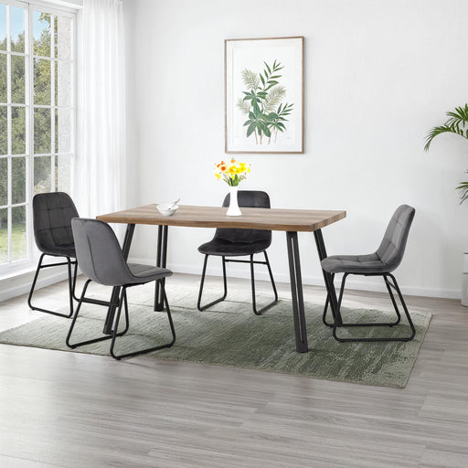 quebec wave lukas dining set medium oak