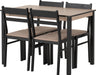 radley dining table set black and oat oak wood