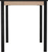 radley dining table black and oat oak wood side view