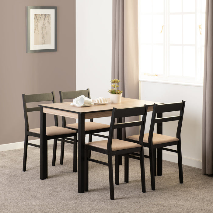 radley dining table set black oat fabric