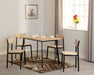 Riley Large Dining Set – Black & Light Oak Effect Veneer