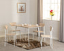Riley Large Dining Set – White & Light Oak Effect Veneer