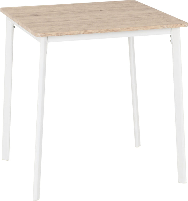 Riley Small Dining Table White & Light Oak Effect Veneer