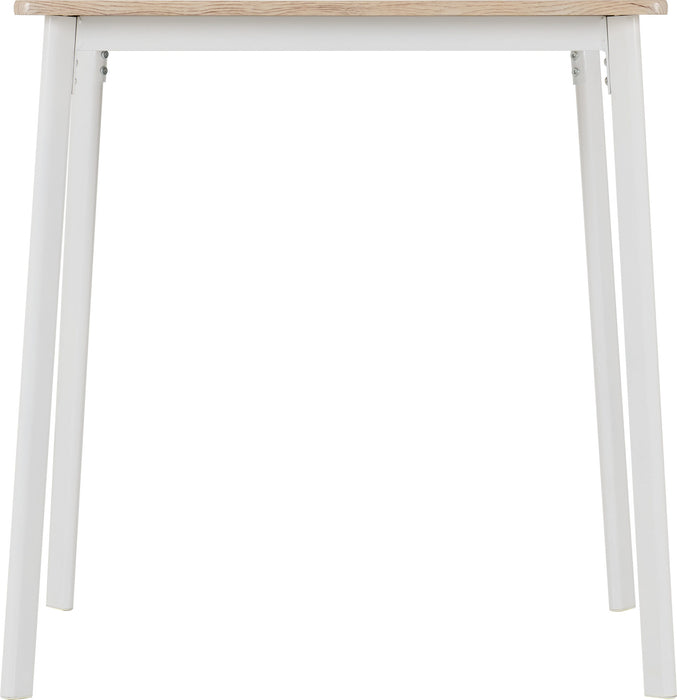 Riley Small Dining Table White & Light Oak Effect Veneer