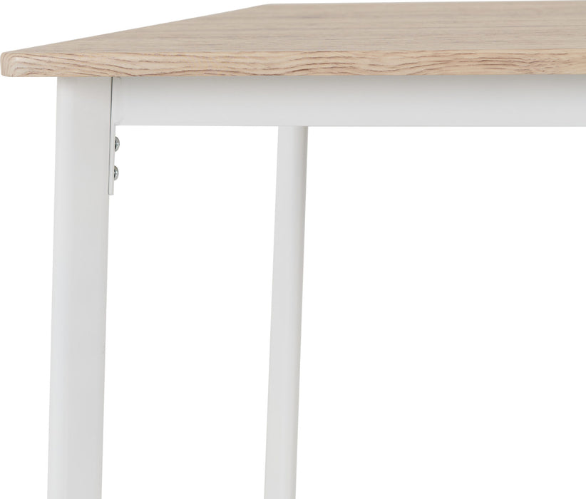 Riley Small Dining Table White & Light Oak Effect Veneer