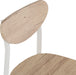 Riley Small Dining Chair White & Light Oak Effect 