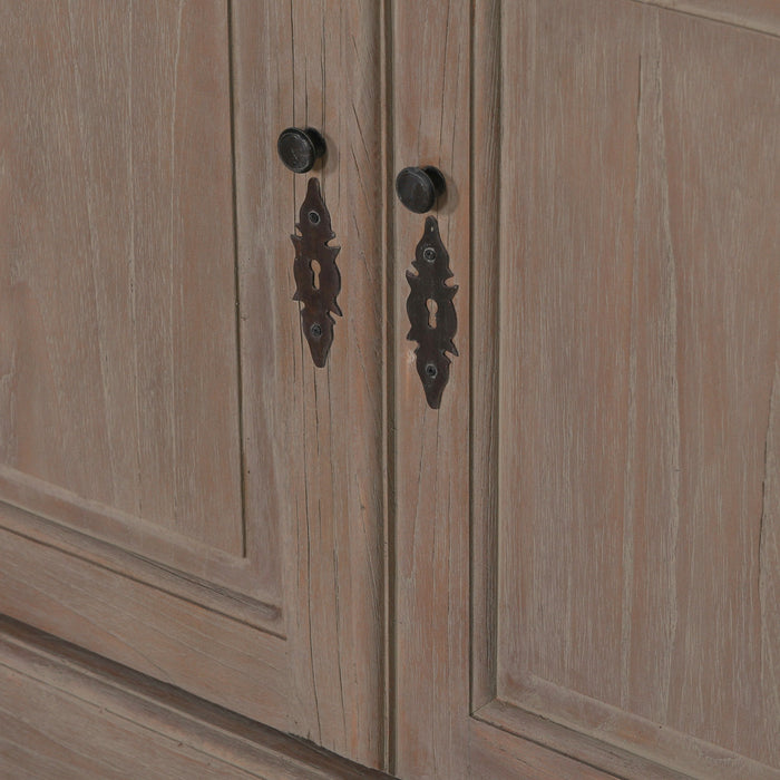 Extra Large Rustic Wooden Double Bookcase with Detachable Ladder – Handcrafted White Cedar Wood