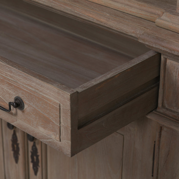 Extra Large Rustic Wooden Double Bookcase with Detachable Ladder – Handcrafted White Cedar Wood