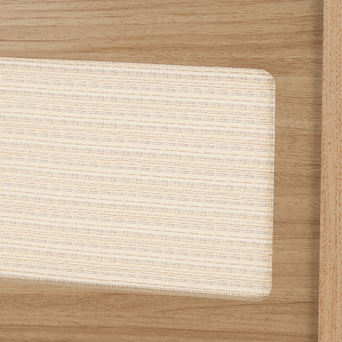 Dining Table – Light Oak/Rattan Effect Close Up