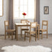 Santana 1+4 Dining Set – Light Oak/Rattan Effect