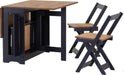 Santos Butterfly Dining Set – Navy Blue/Distressed Waxed Pine
