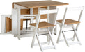 Santos Butterfly Dining Set – White/Distressed Waxed Pine