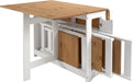 Santos Butterfly Dining Set – White/Distressed Waxed Pine