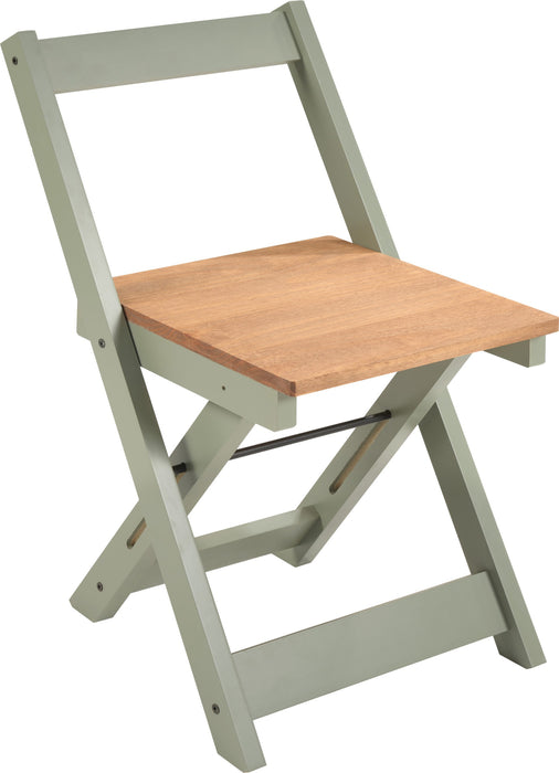 Santos Butterfly Dining Chair Green/Distressed Waxed Pine