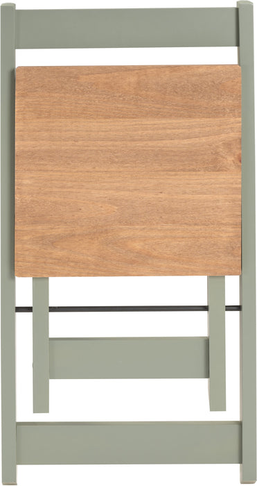 Santos Butterfly Dining Set – Green/Distressed Waxed Pine