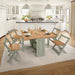 Santos Butterfly Dining Set – Green/Distressed Waxed Pine