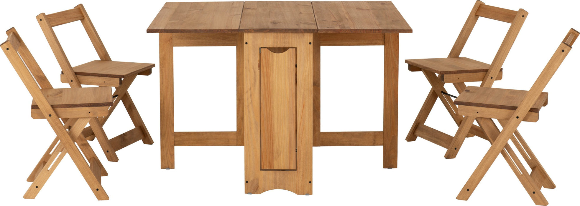 Santos Butterfly Dining Set – Natural Wax