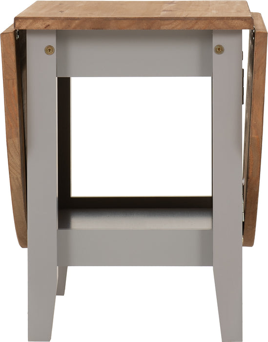 Santos Drop Leaf Coffee Table - Slate Grey/ Distressed Waxed Pine