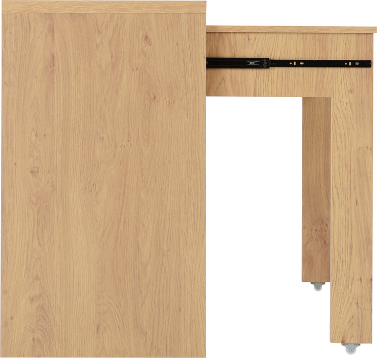 Seville 2 Drawer Slider Desk - Grey High Gloss