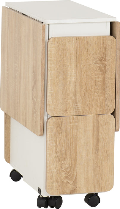 Seymore Stowaway Dining Set – Oak Effect/White