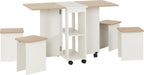 Seymore Stowaway Dining Set – Oak Effect/White