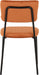 Sheldon Chair Burnt Orange Velvet Fabric back view