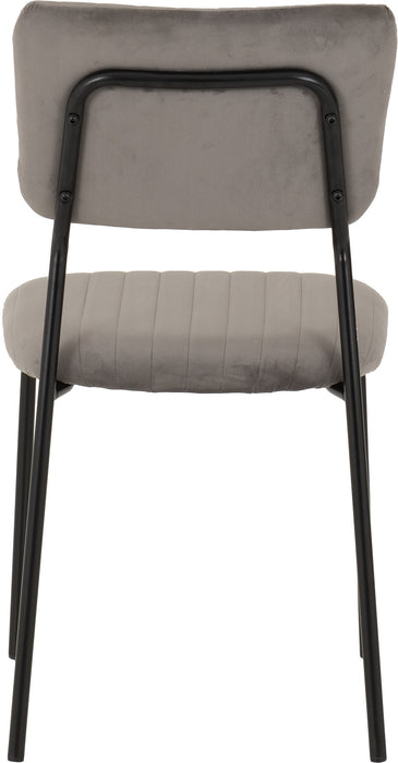 Sheldon Chair (Box of 4) – Grey Velvet Fabric