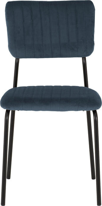 Sheldon Chair Navy Blue Velvet Fabric