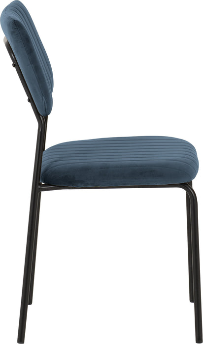 Sheldon Chair Navy Blue Velvet Fabric