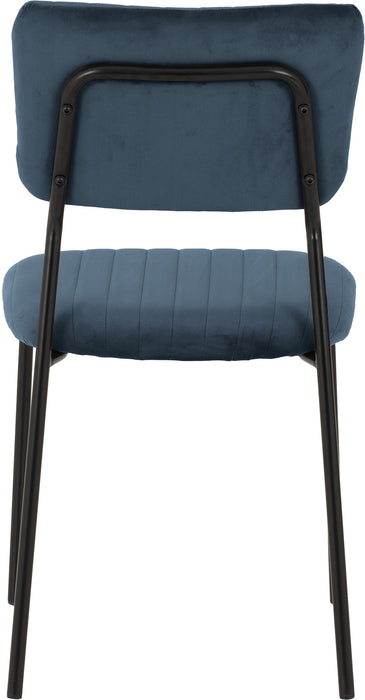 Sheldon Chair Navy Blue Velvet Fabric