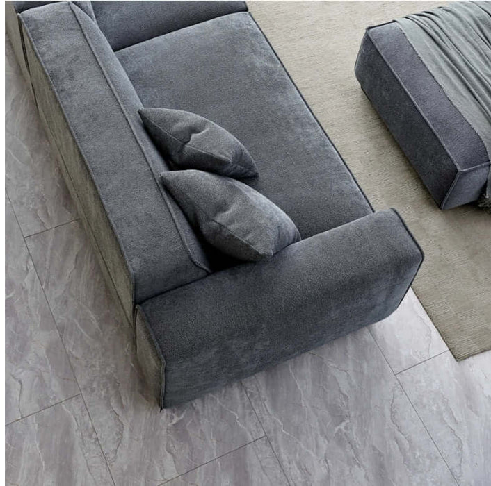 Aluxo Dakota 4 seater with Chaise - Charcoal Boulce-Cheshire Furniture Outlet