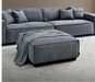 Aluxo Dakota 4 seater with Chaise - Charcoal Boulce-Cheshire Furniture Outlet