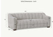 Aluxo Astoria 3 Seater Sofa - Oatmeal Boucle-Cheshire Furniture Outlet