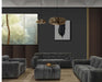 Aluxo Harlem Sofa 2 Seater- Steel Velvet-Cheshire Furniture Outlet