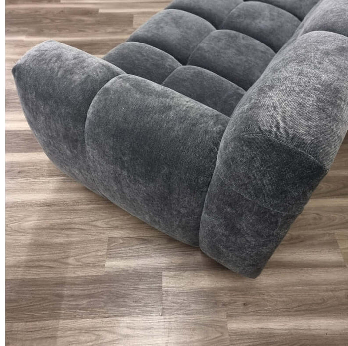 Aluxo Harlem Sofa 2 Seater- Steel Velvet-Cheshire Furniture Outlet