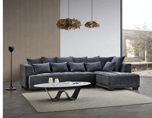 Aluxo Gramercy Group - Steel Velvet-Cheshire Furniture Outlet