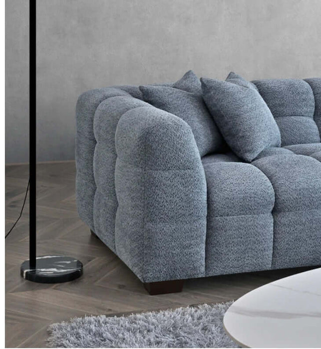 Aluxo Tribeca Corner - Iron Boucle-Cheshire Furniture Outlet