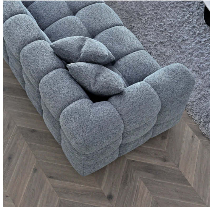 Aluxo Tribeca Corner - Iron Boucle-Cheshire Furniture Outlet